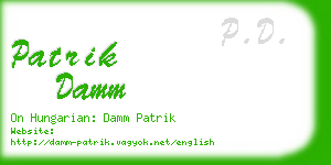 patrik damm business card